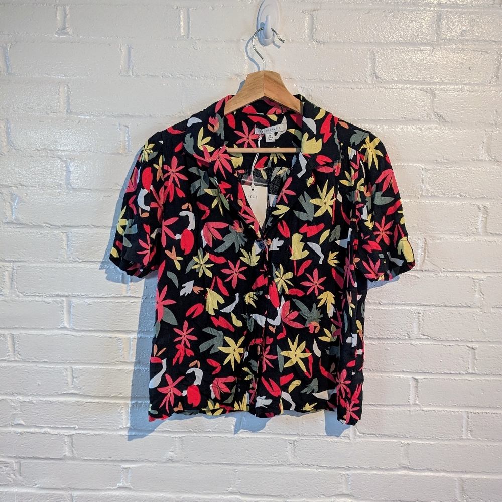 Floral Floral Button-Up Women's Top